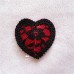 Кружевные пэстисы в форме сердца красно-черные - фото 3