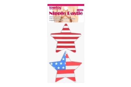 Набор патриотических пэстисов для груди Stars and Stripes Nipple Pasties