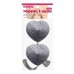 Серебристые пэстисы для груди Reusable Glitter Heart Tassel Nipple Pasties - фото 1