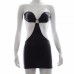 Сексуальное черное платье с открытой спиной и плечами - фото 2