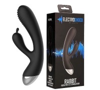Вибратор с клиторальным стимулятором и электростимуляцией E-Stim Rabbit Vibrator