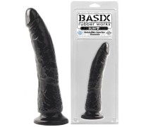 Фаллоимитатор на присоске Basix Rubber Works Slim 7 Black