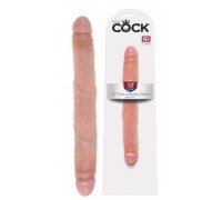 Двухсторонний фаллоимитатор King Cock 12 in Slim Double Dildo Flesh