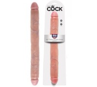 Двухсторонний фаллос King Cock - 16in Thick Double телесный