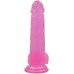 Фаллос на присоске Jelly Studs Crystal Dildo Large розовый - фото 6