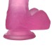 Розовый фаллос Jelly Studs Crystal Dildo Medium - фото 5