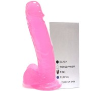 Реалистичный розовый фаллос с рабочей длиной 17,5 см