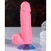 Фигурное мыло-пенис на присоске 13 см, розовое 100 гр - фото