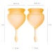 Менструальные чаши Satisfyer Feel Good 2 шт, оранжевые - фото 6