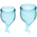 Набор менструальных чаш Satisfyer Feel Secure, голубой - фото
