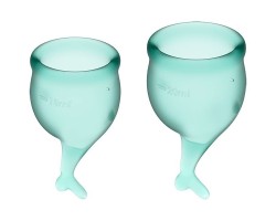 Менструальные чаши Satisfyer Feel Secure 2 шт, зеленые