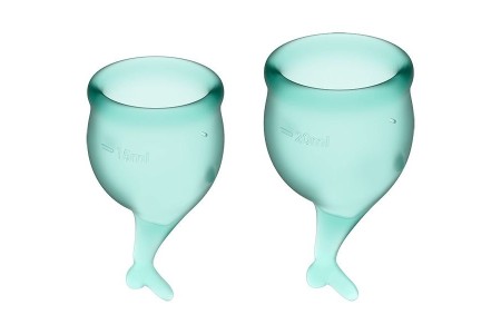 Менструальные чаши Satisfyer Feel Secure 2 шт, зеленые