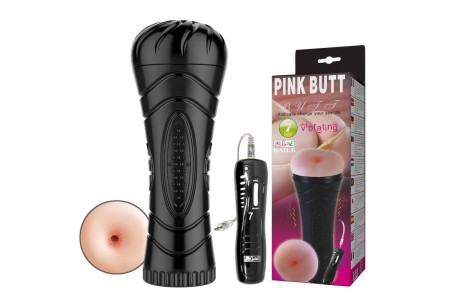 Мастурбатор-попка в колбе с 7 режимами вибрации Pink Butt