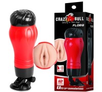 Мастурбатор вагина на присоске с вибрацией и звуком Crazy Bull Maurice