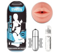 Мастурбатор в колбе губки Sex in a can с вибрацией