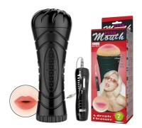 Мастурбатор-ротик в колбе с 7 режимами вибрации Pink Mouth
