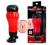 Мастурбатор вагина на присоске с 12 функциями вибрации Crazy Bull Maurice