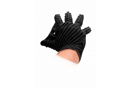 Черная перчатка для мастурбации