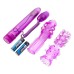 Фиолетовый вибратор с набором насадок - фото 7