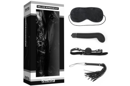 Набор Deluxe Bondage Kit (маска, вибростимулятор точки G, плеть, кляп-шар)