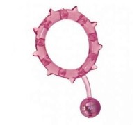Кольцо с утяжеляющим шариком розовое Ball Banger Cock Ring