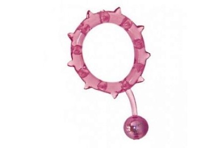 Кольцо с утяжеляющим шариком розовое Ball Banger Cock Ring