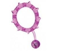 Кольцо с утяжеляющим шариком фиолетовое Ball Banger Cock Ring