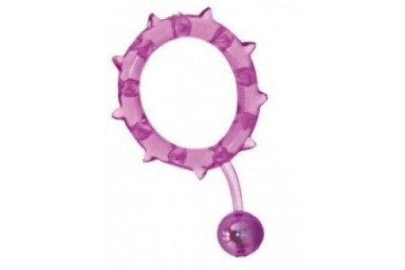 Кольцо с утяжеляющим шариком фиолетовое Ball Banger Cock Ring