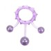 Кольцо с 3 утяжеляющими шариками фиолетовое Ball Banger Cock Ring - фото 1