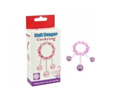 Кольцо с 3 утяжеляющими шариками фиолетовое Ball Banger Cock Ring