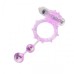 Виброкольцо с 2 утяжеляющими шариками фиолетовое Ball Banger Cock Ring - фото 2