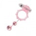 Виброкольцо с 2 утяжеляющими шариками розовое Ball Banger Cock Ring - фото 3