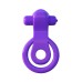 Двойное эрекционное кольцо с вибрацией Licks Couples Ring фиолетового цвета - фото 2