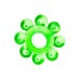 Тянущееся зеленое кольцо с массажными шариками - фото