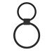 Двойное эреционное кольцо на член черного цвета - фото 3