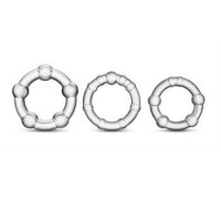 Набор колец прозрачных Beaded Cockring Set