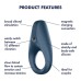 Эрекционное кольцо на пенис Satisfyer Rings с вибрацией, длина 7,5 см - фото 3