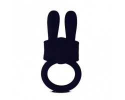 Черное кольцо Power Clit Cockring Rabbit