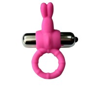 Розовое виброкольцо Power Thrill Clit Cockring с одним режимом вибрации