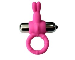 Розовое виброкольцо Power Thrill Clit Cockring с одним режимом вибрации