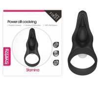 Виброкольцо Power Clit Silicone Cockring черное