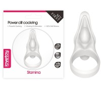 Виброкольцо Power Clit Silicone Cockring белое