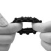 Черное эрекционное кольцо Power Plus Cock Ring с шипами - фото 2