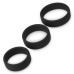 Набор из 3 плоских эрекционных колец Power Plus Soft Silicone Pro Ring черного цвета - фото 2