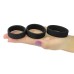Набор из 3 плоских эрекционных колец Power Plus Soft Silicone Pro Ring черного цвета - фото