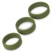 Набор из 3 плоских эрекционных колец Power Plus Soft Silicone Pro Ring зеленого цвета - фото 2