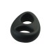 Двойное эрекционное кольцо Ultra Soft Platinum-Cure Silicone Cockring черное - фото 9