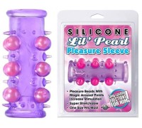 Открытая насадка на пенис Silicone Lil Pearl Pleasure Sleeve Purple