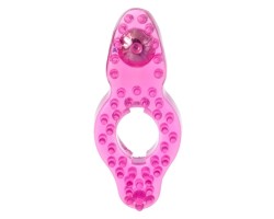 Силиконовое кольцо на пенис с шариком розовое