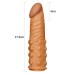 Насадка на пенис удлиняющая Super-Realistic Penis Extension Sleeve мулат - фото 4
